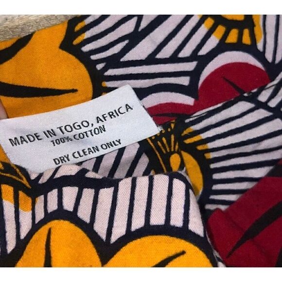 Francis + Benedict A-Line African Print Floral Maxi Skirt Pleated Sz L Large - Picture 5 of 8